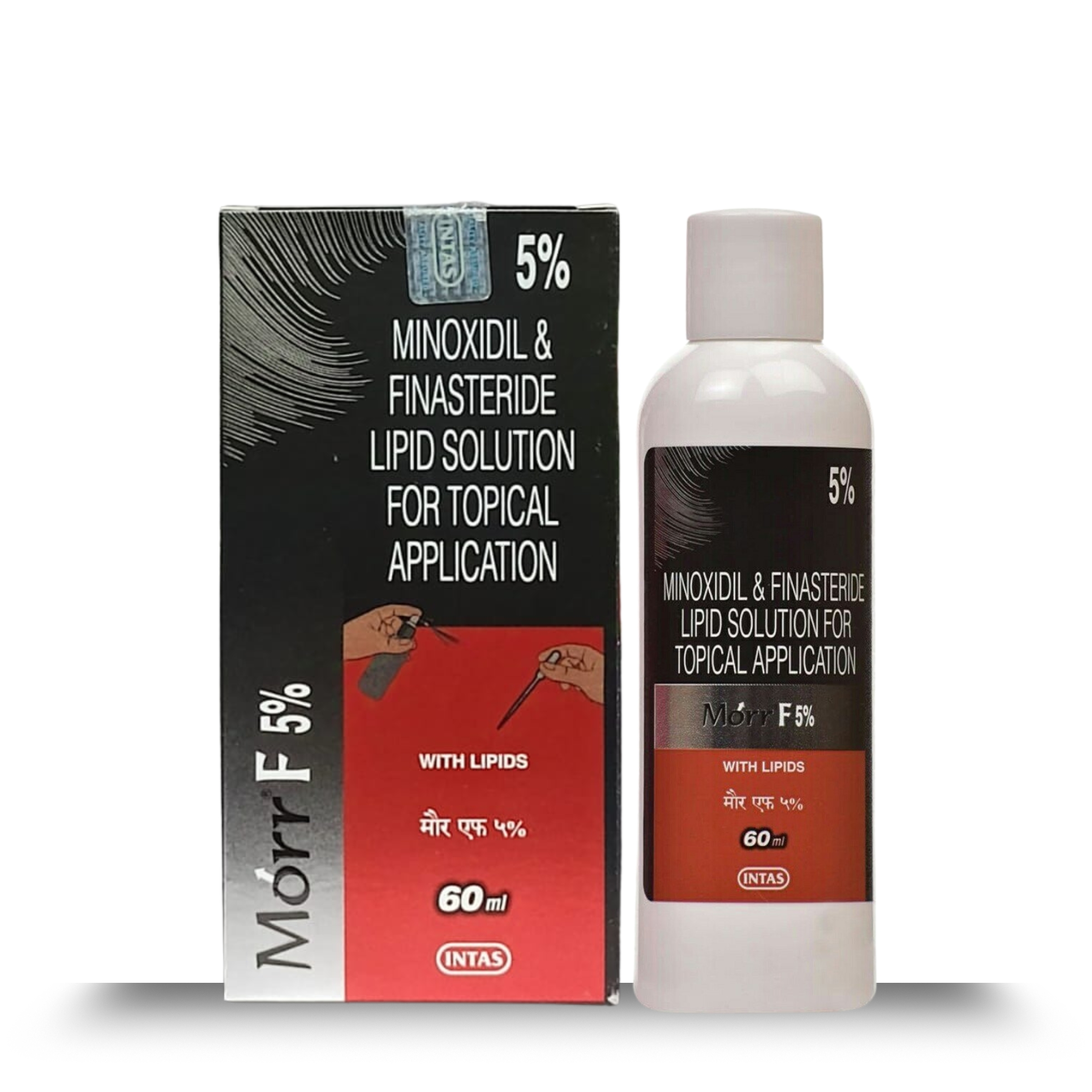 Morr F 5% Hair Regrowth Solution for Men – Minoxidil + Finasteride Topical Treatment